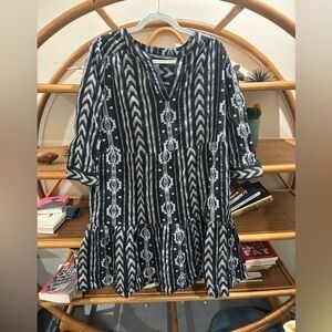 Chico’s Aztec print tiered dress